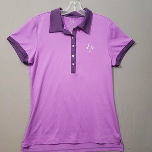 Roaming Dhabi Women's Short Sleeve Golf/Tennis Polo Shirt Top Purple, Medium